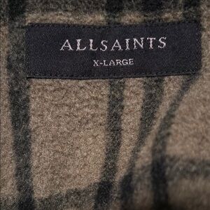 All Saints Black and Brown Men's Shirt